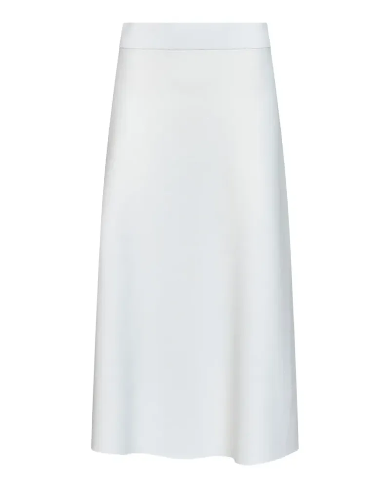 Max Mara Milano-knit midi flared skirt - Weiß Weiß