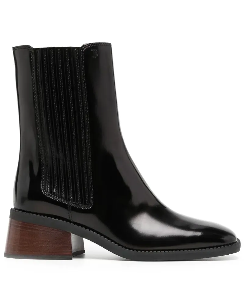 TOD'S Chelsea-Boots mit Monogramm - Schwarz Schwarz