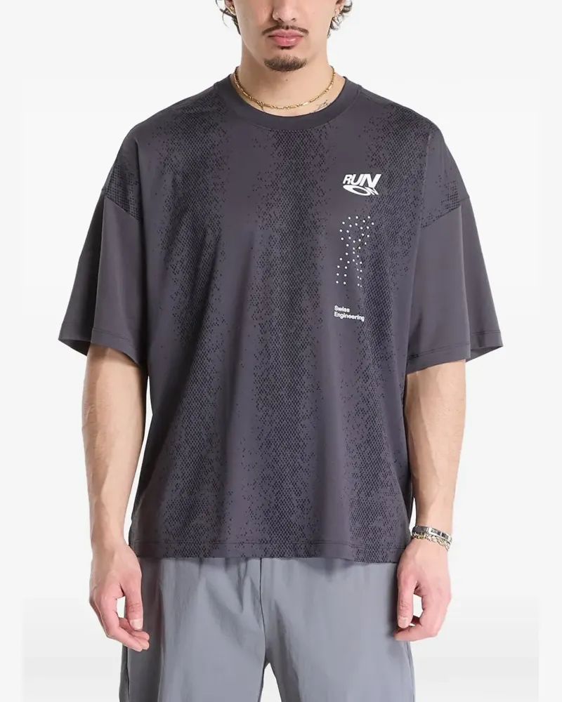 ON Volt-T patterned crew-neck T-shirt - Grau Grau