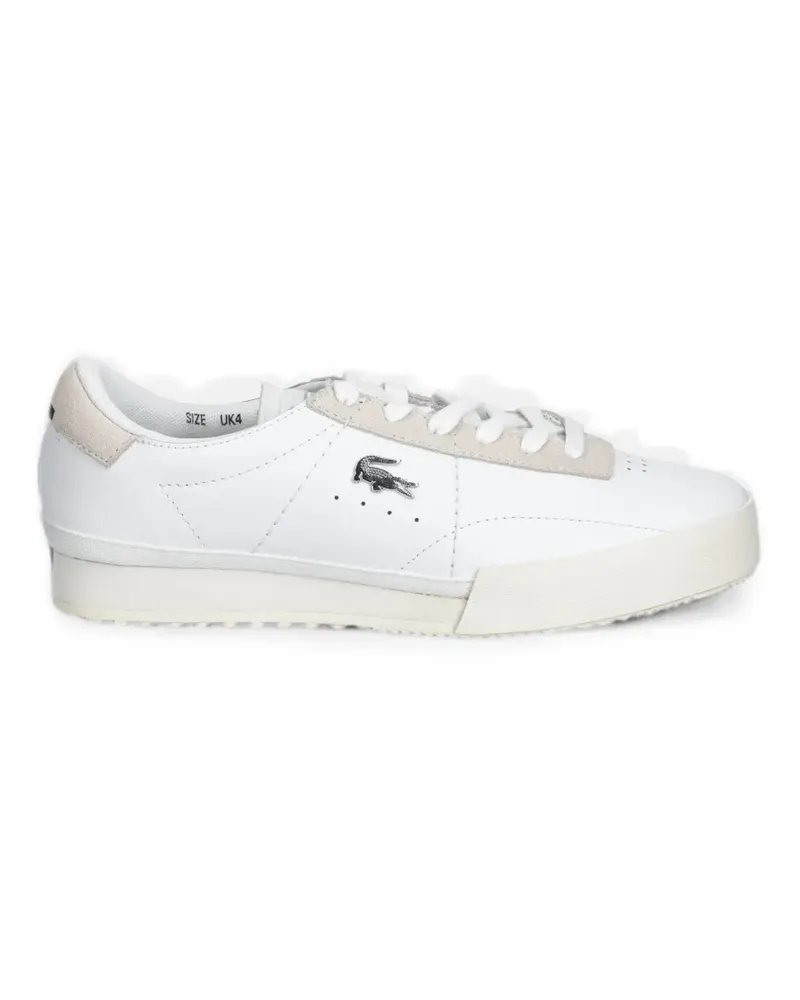 Lacoste Aura logo-plaque suede-trim sneakers - Weiß Weiß