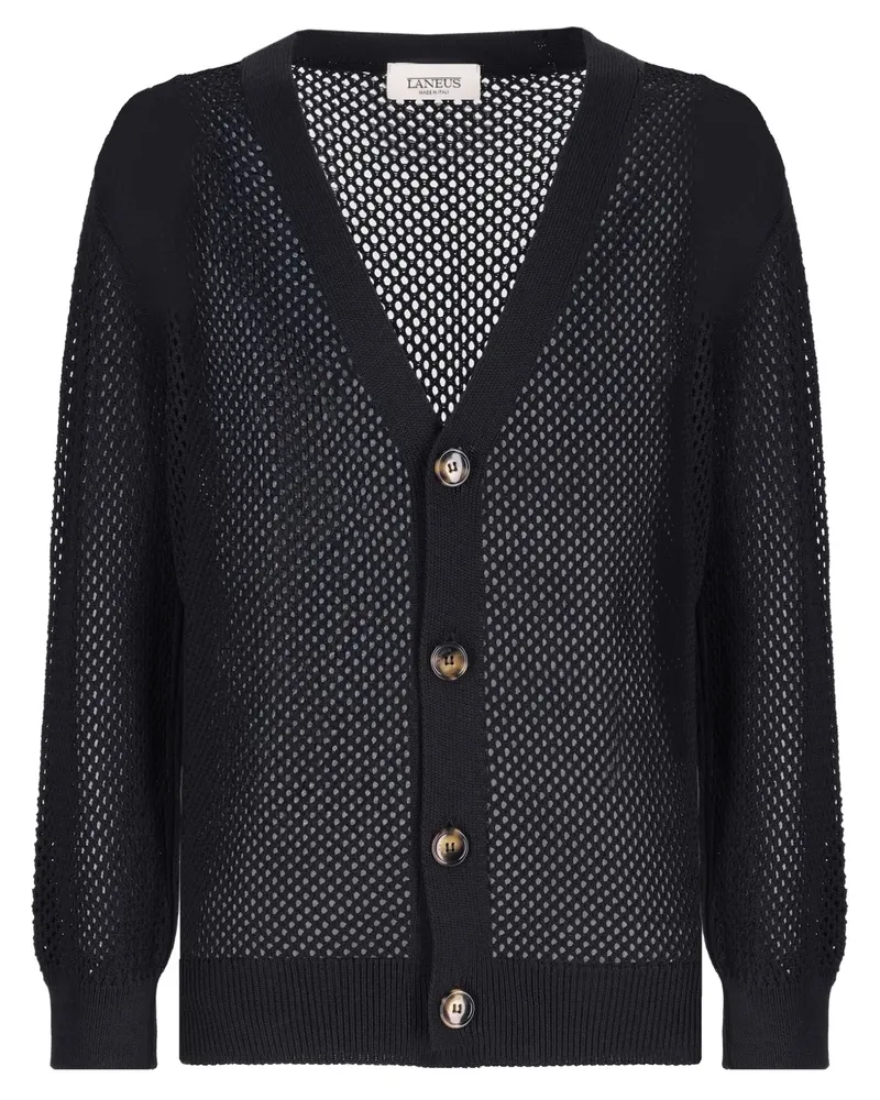 Laneus Cardigan im Oversized-Look - Schwarz Schwarz