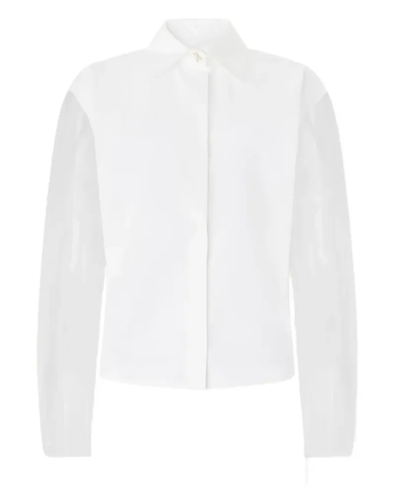 Genny organza-sleeve shirt - Weiß Weiß