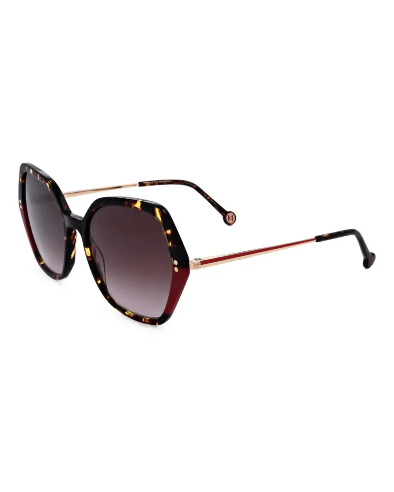 Carolina Herrera New York Sonnenbrille mit geometrischem Gestell - Braun Braun