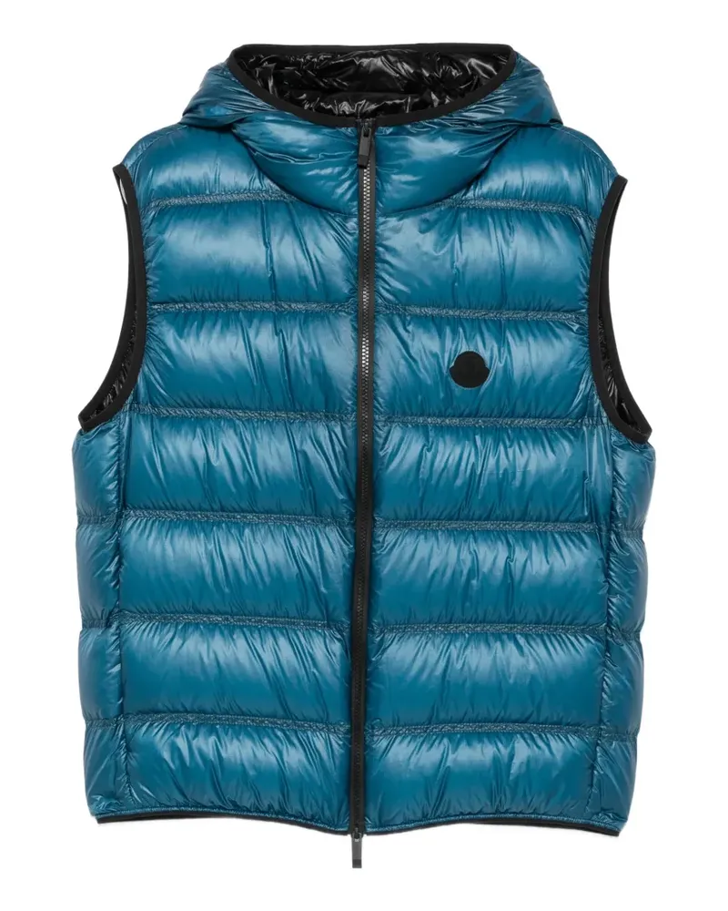 Moncler Panestrel hooded quilted gilet - 74L VERDE BLU 74l