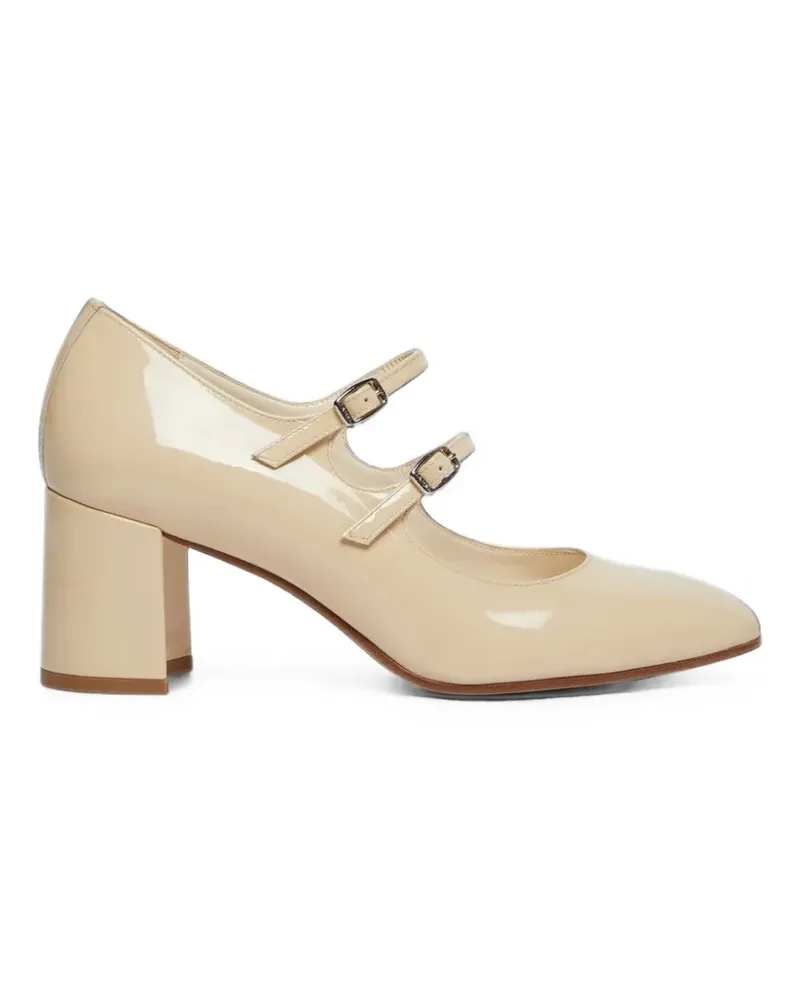 Carel Alice Pumps aus Lackleder mit doppeltem Riemen - Nude Nude