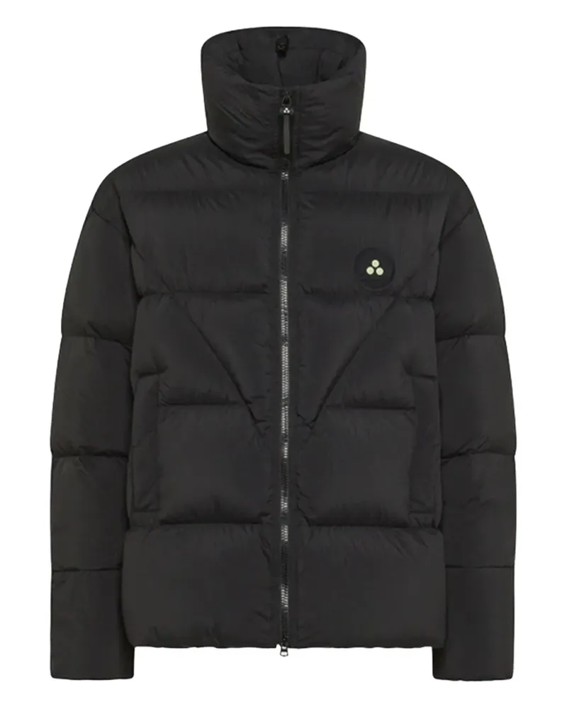 Peuterey logo-patch padded jacket - Schwarz Schwarz