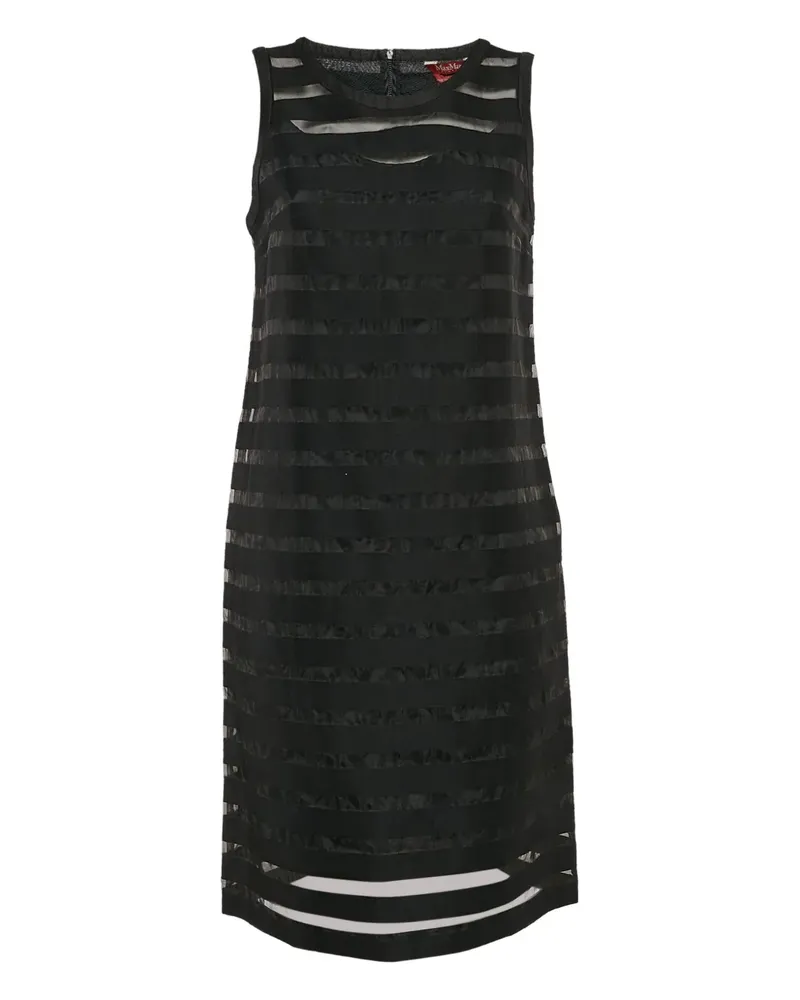 Max Mara Gestreiftes Minikleid - Schwarz Schwarz