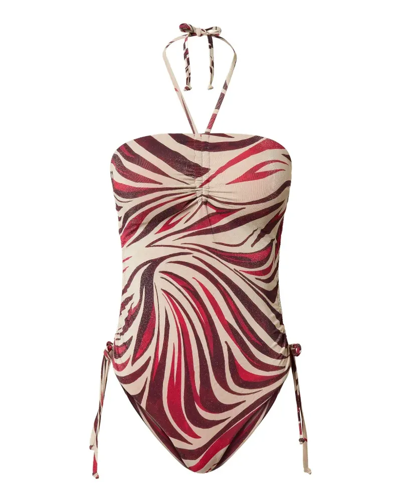 Twin-Set Badeanzug mit Zebramuster - Rosa Rosa