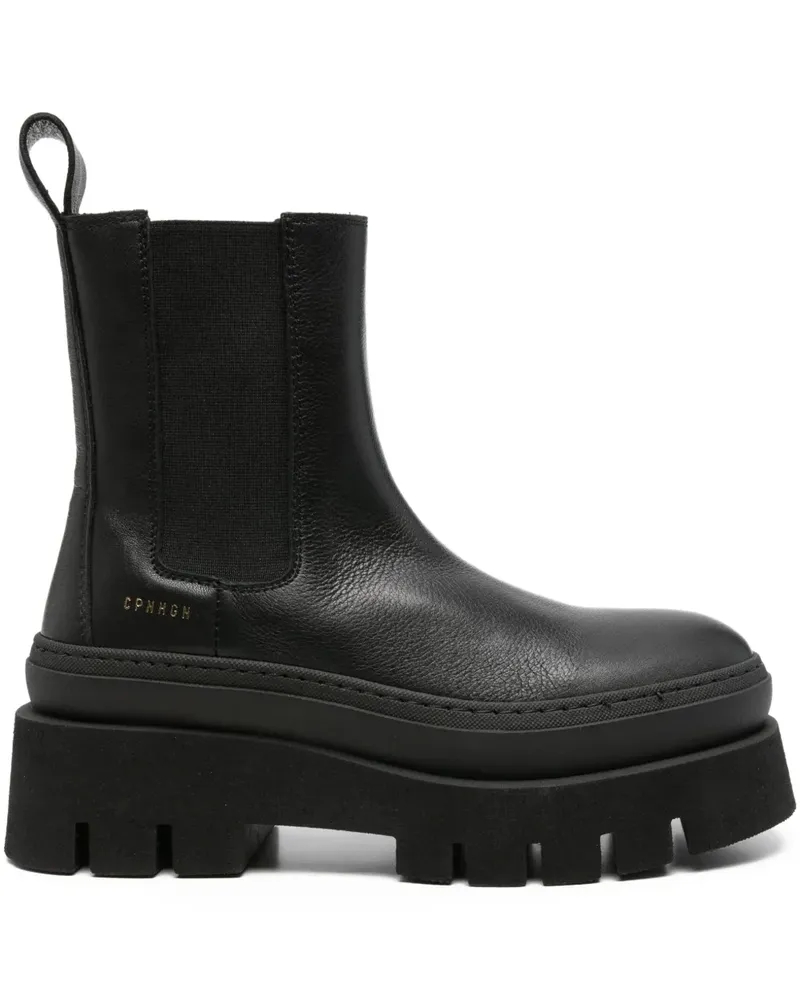 Copenhagen Chelsea-Boots mit Lasche - Schwarz Schwarz