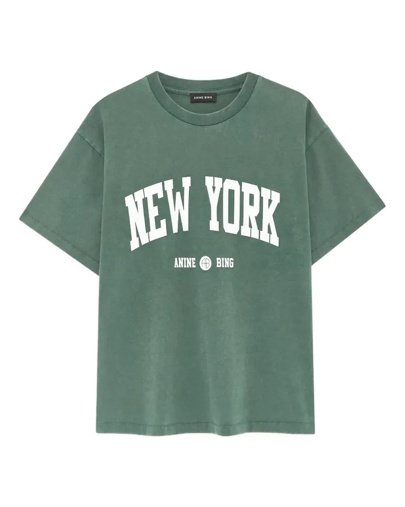 Anine Bing Cade T-Shirt New York University - cilantro - Grün Grün