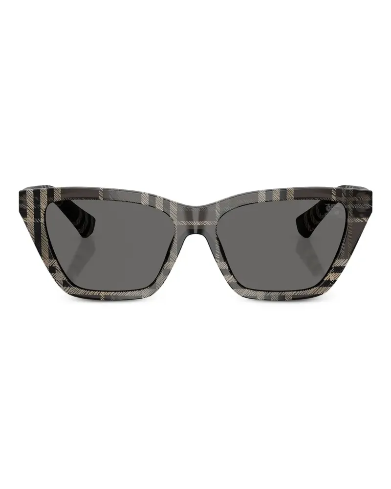 Burberry Geometrische Sonnenbrille mit Check - Nude Nude