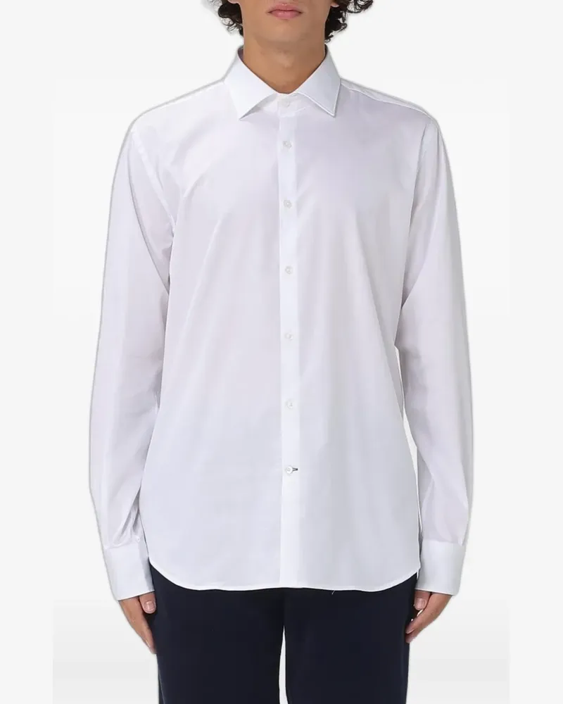 Brooksfield twill cotton shirt - Weiß Weiß