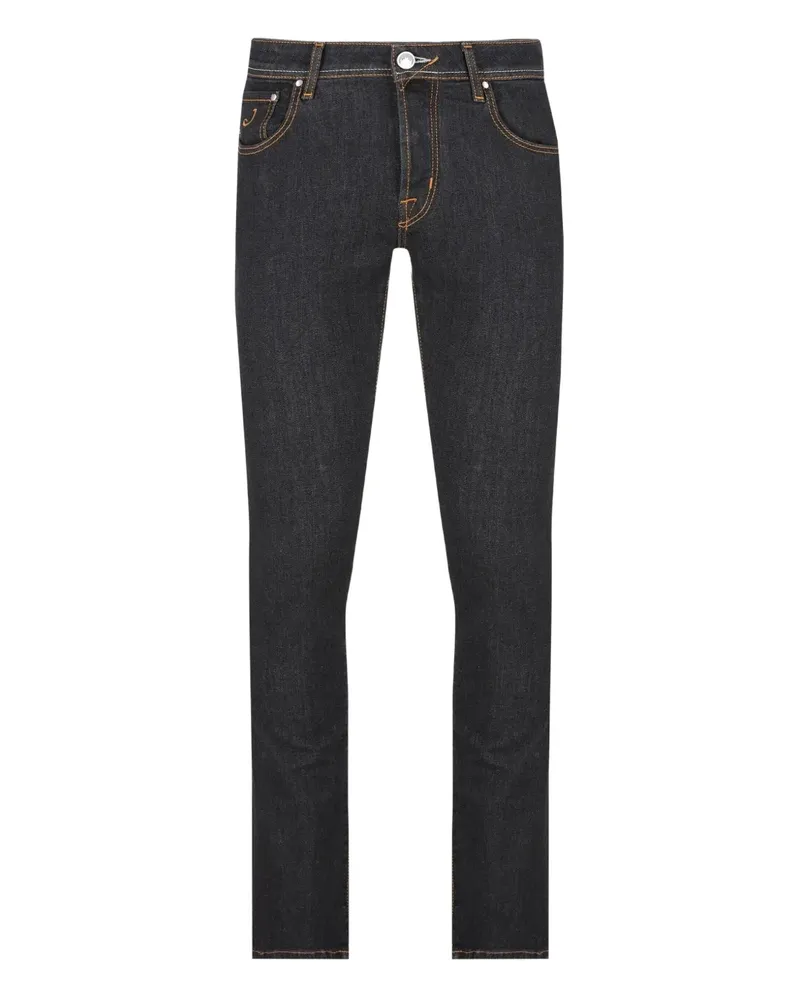 Jacob Cohën Five-Pocket-Jeans mit Kontrastnähten - Blau Blau
