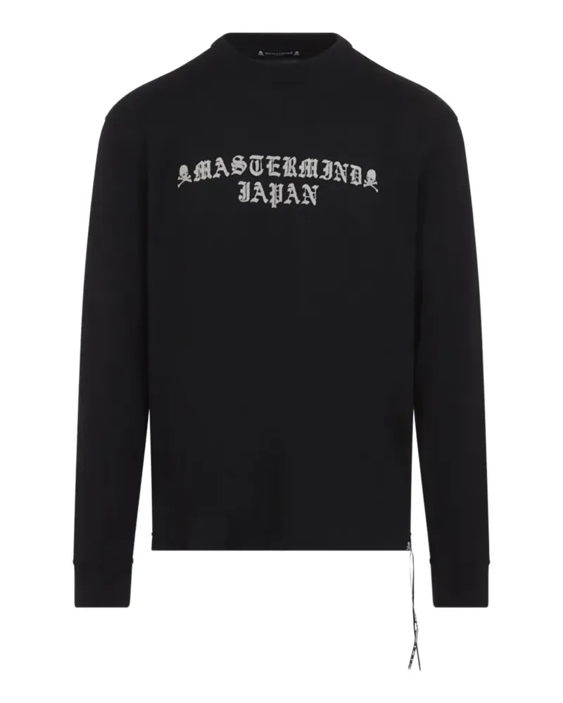 Mastermind Japan MJ T-Shirt mit Logo-Print und Totenkopf-Patch - Schwarz Schwarz
