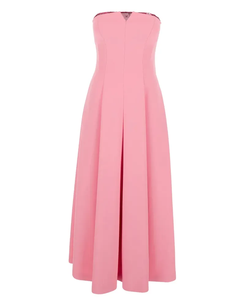 Alberta Ferretti Midikleid mit Pailletten - Rosa Rosa