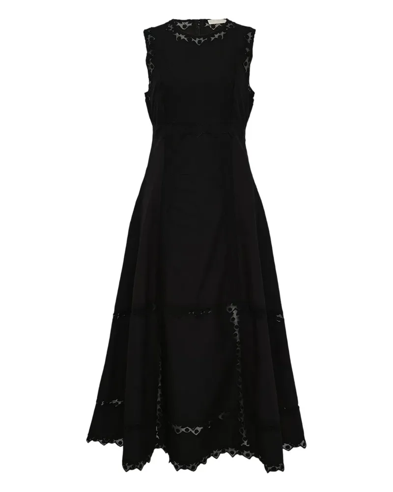 Ulla Johnson lace-insert midi dress - Schwarz Schwarz