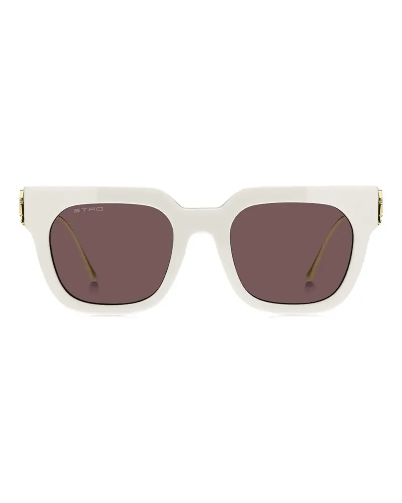 Etro Sonnenbrille mit eckigem Gestell - Weiß Weiß