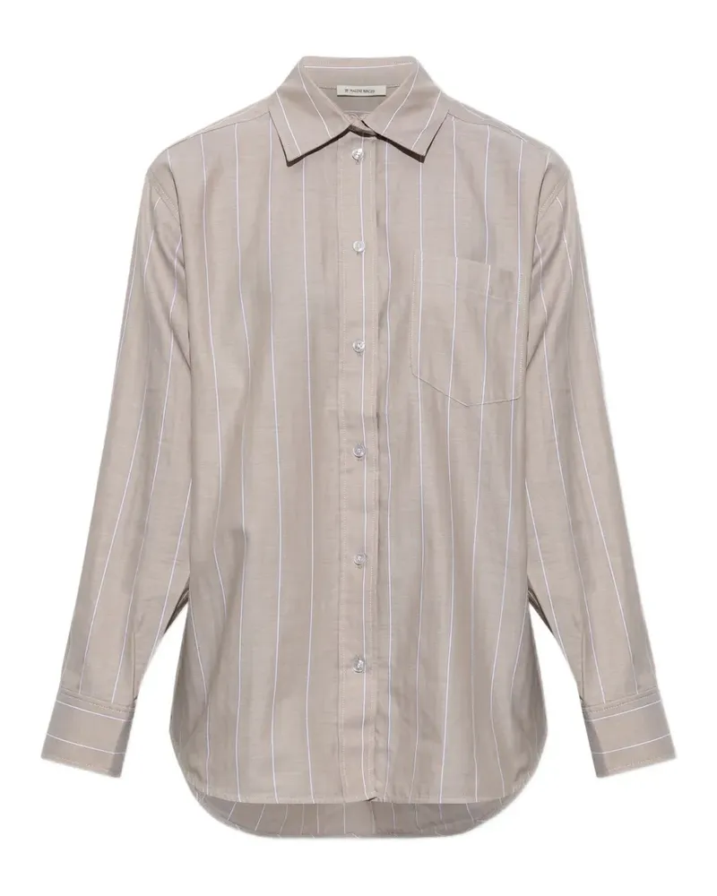 By Malene Birger Audrey pinstriped shirt - Nude Nude