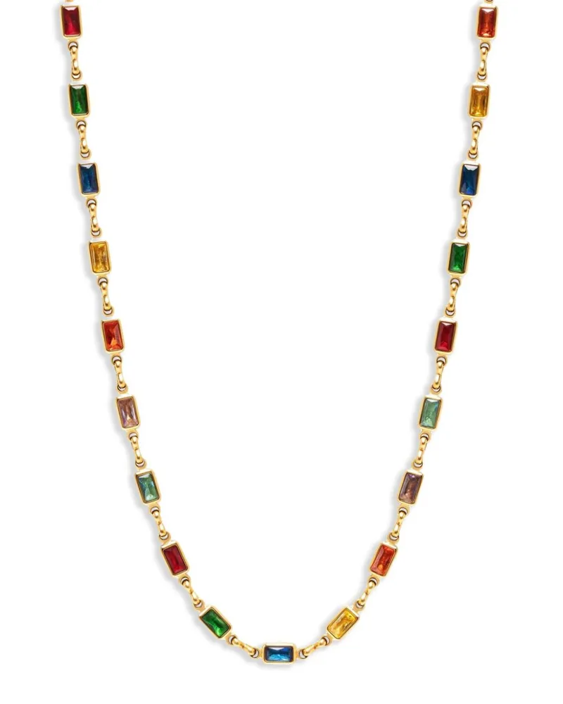 Nialaya Rectangle Tennis Halskette - Gold Gold