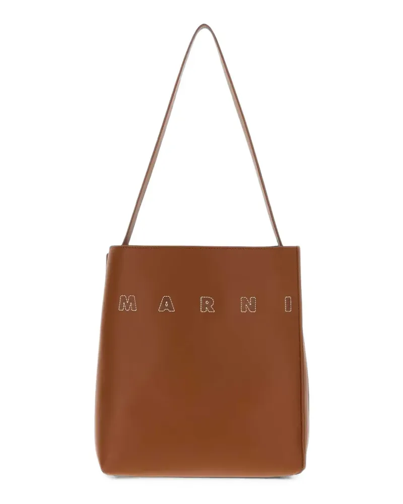 Marni Shopper mit Logo-Stickerei - Braun Braun