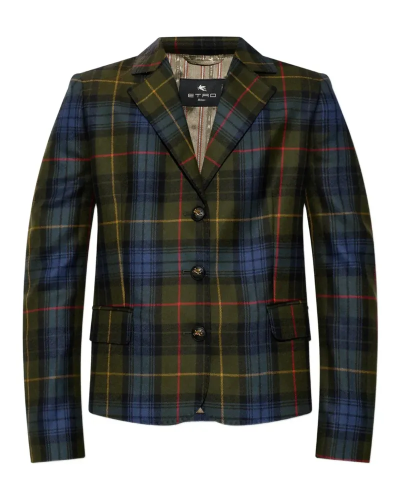 Etro Blazer mit Karomuster - Grün Grün