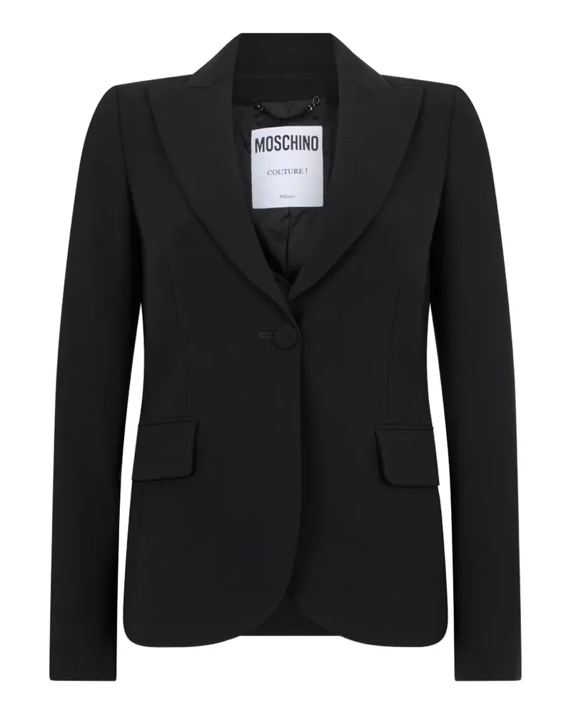 Moschino single-breasted peak-lapel blazer - Schwarz Schwarz