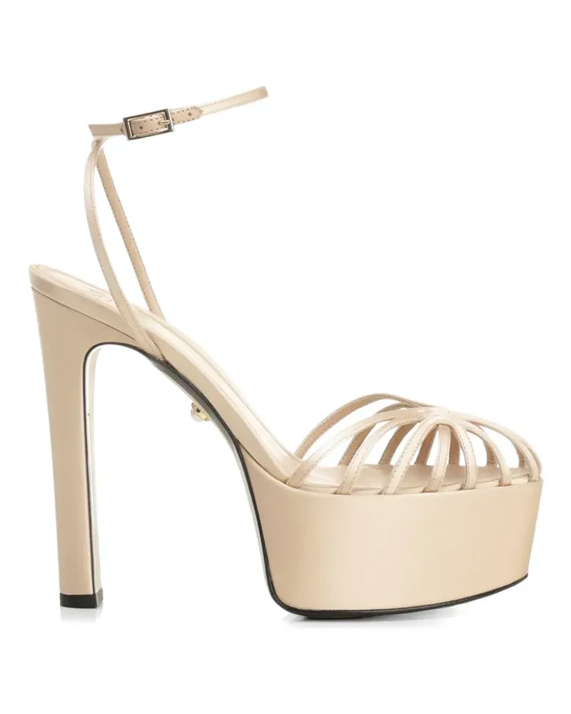 Alevì Clio leather sandals - Nude Nude