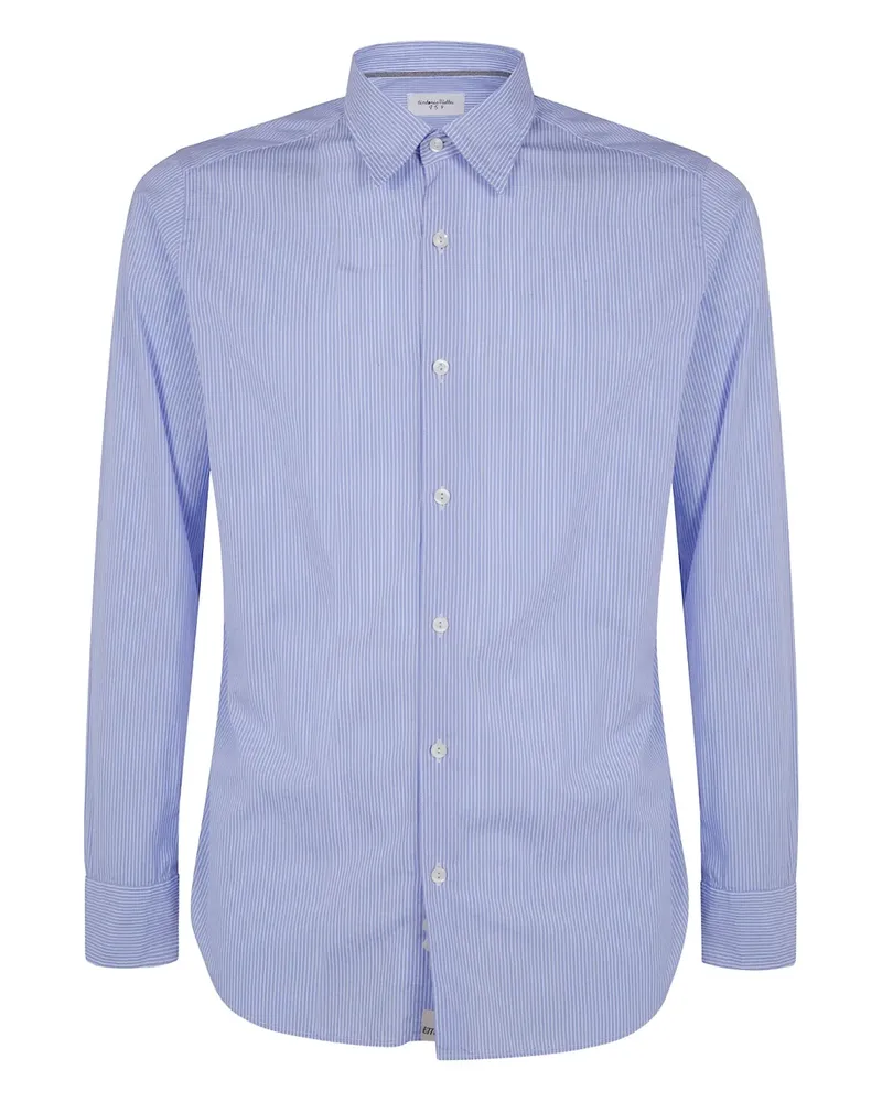 Tintoria Mattei Gestreiftes Hemd - Blau Blau