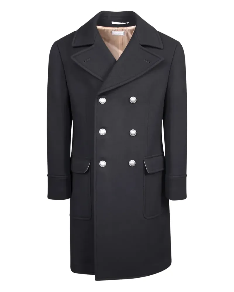 Brunello Cucinelli Doppelreihiger Mantel - Schwarz Schwarz