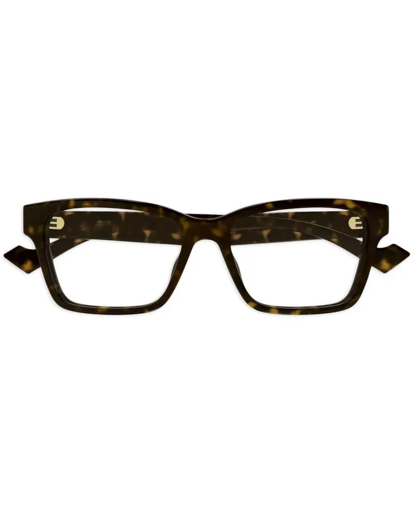 Gucci Brille mit eckigem Gestell - Braun Braun
