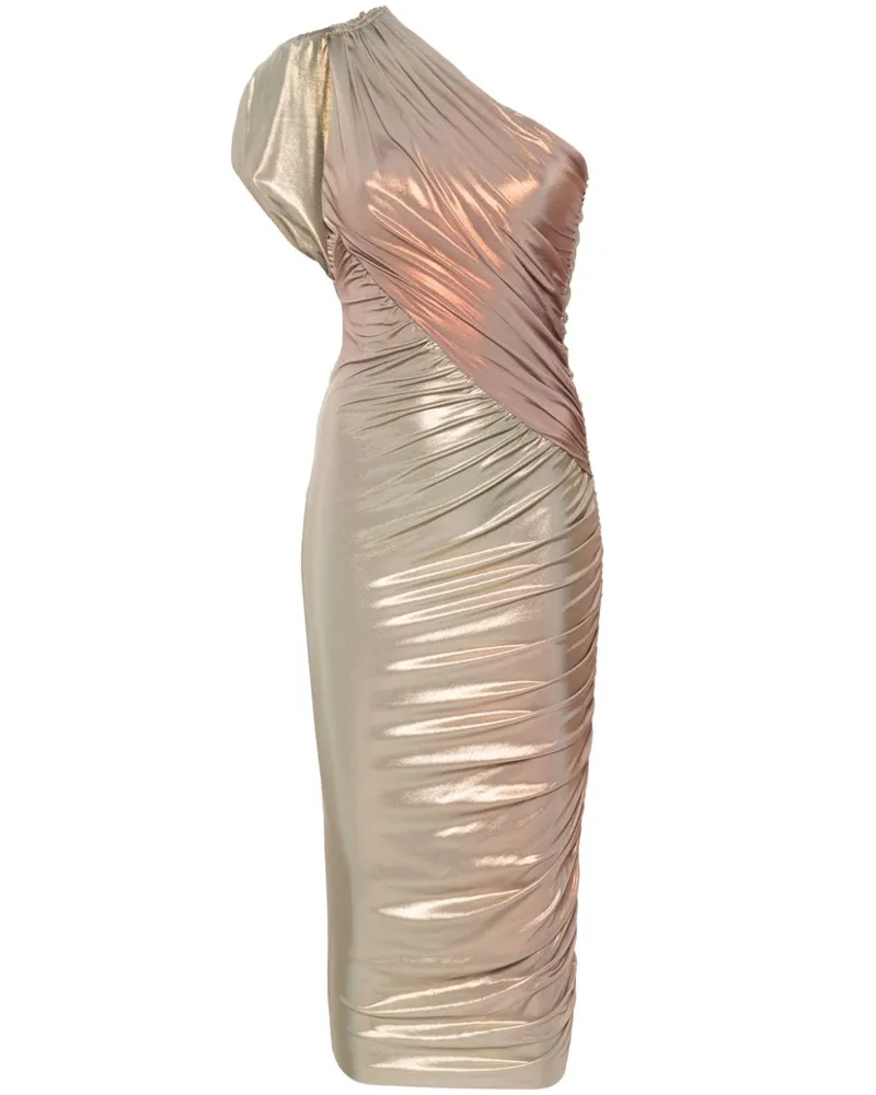 Rick Owens Lilies Asymmetrisches Amnira Midikleid - Metallic Metallic