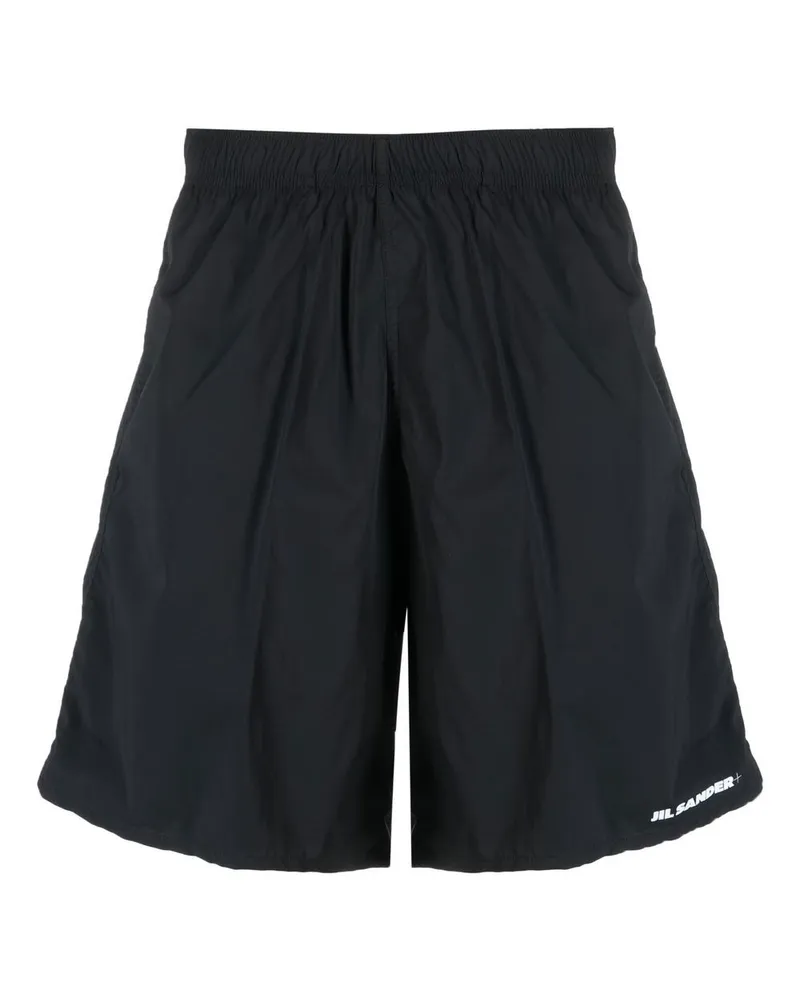 Jil Sander Badeshorts mit Logo-Stickerei - Schwarz Schwarz