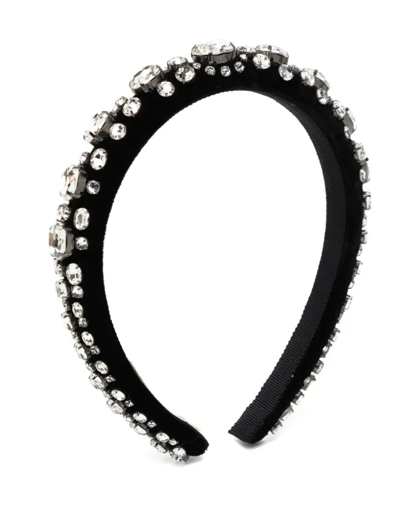 Jennifer Behr crystal-embellished headband - Schwarz Schwarz