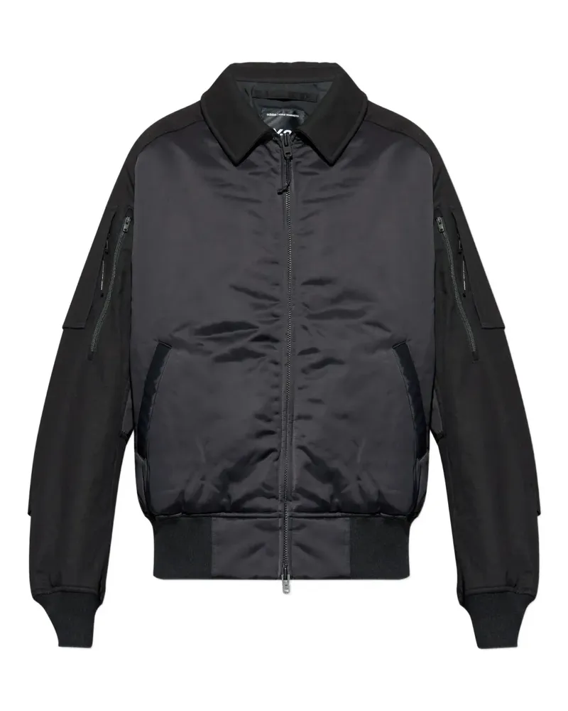 Y-3 Bomberjacke mit Kontrasteinsätzen - Schwarz Schwarz