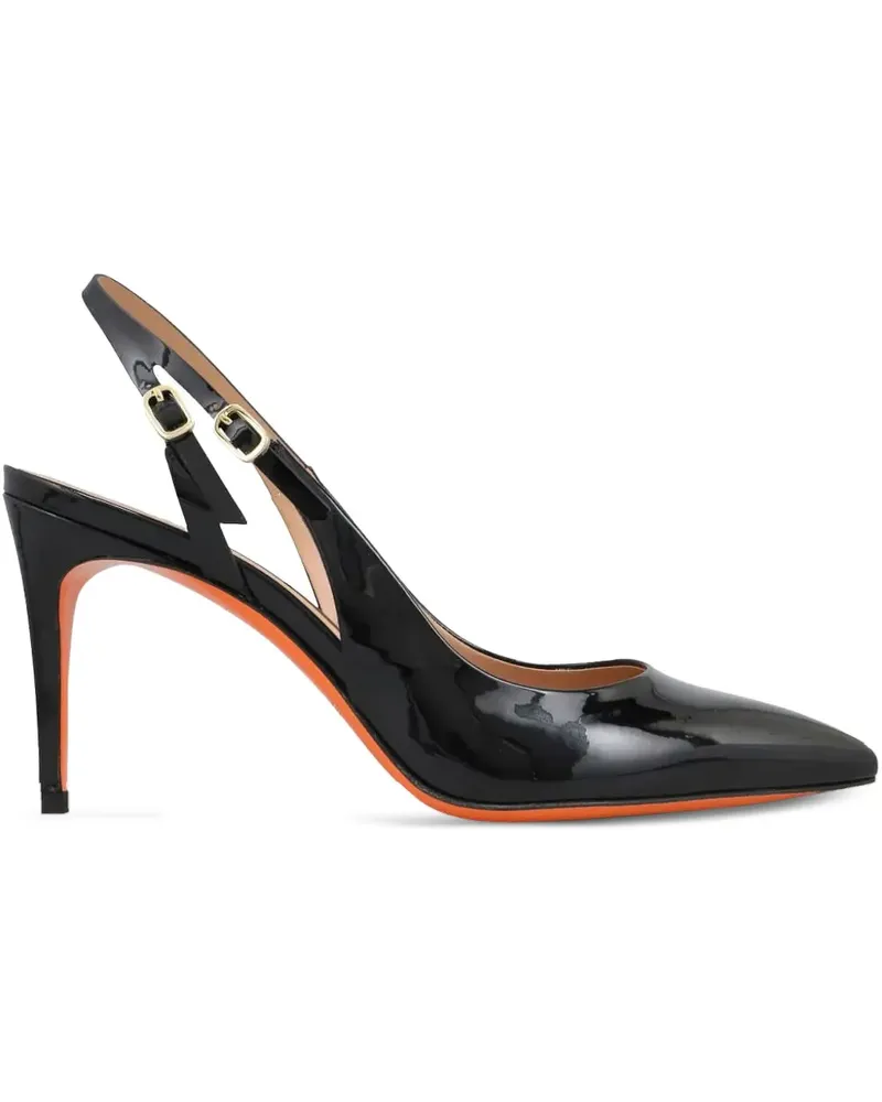 Santoni Slingback-Pumps mit Absatz - Schwarz Schwarz