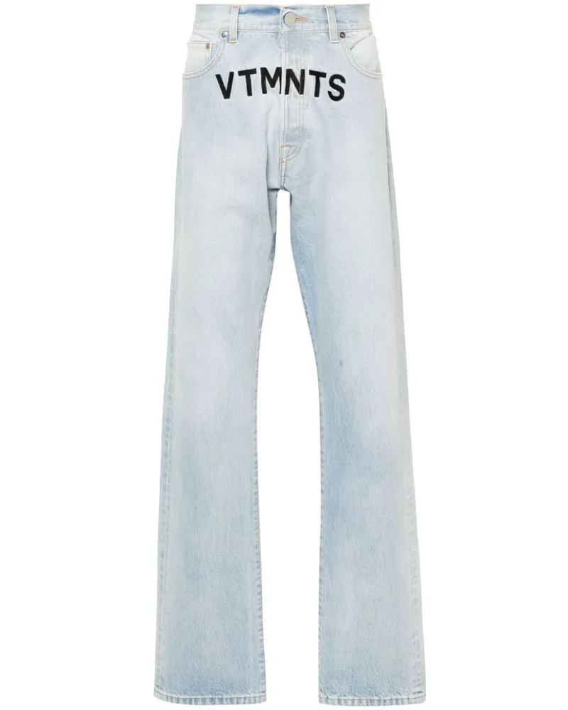 VTMNTS Jeans mit Logo-Stickerei Blau