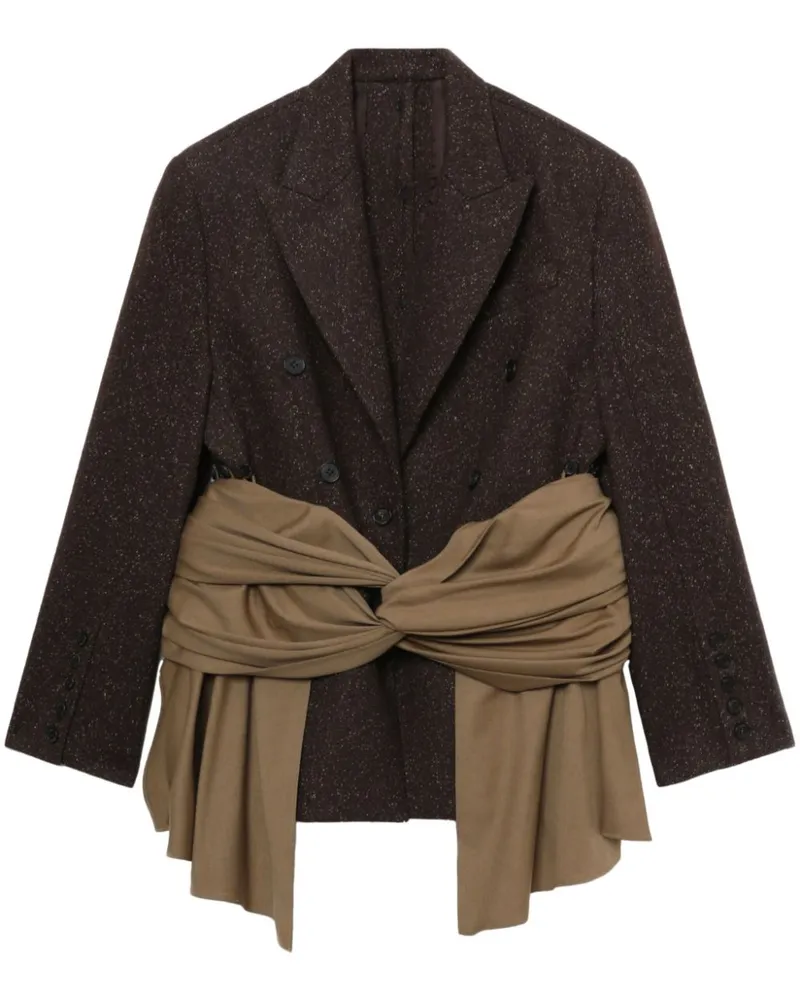 Rokh Blazer mit Gürtel - Braun Braun