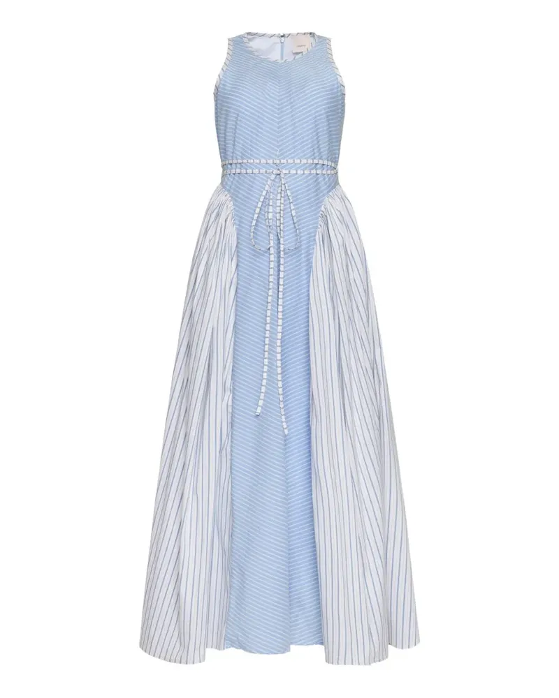 Cinq à Sept Emin striped tie-waist maxi dress - Blau Blau