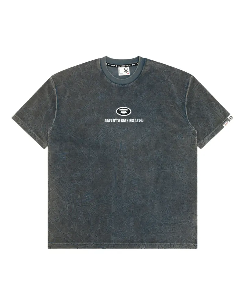 BAPE T-Shirt mit Logo-Stickerei - Grau Grau
