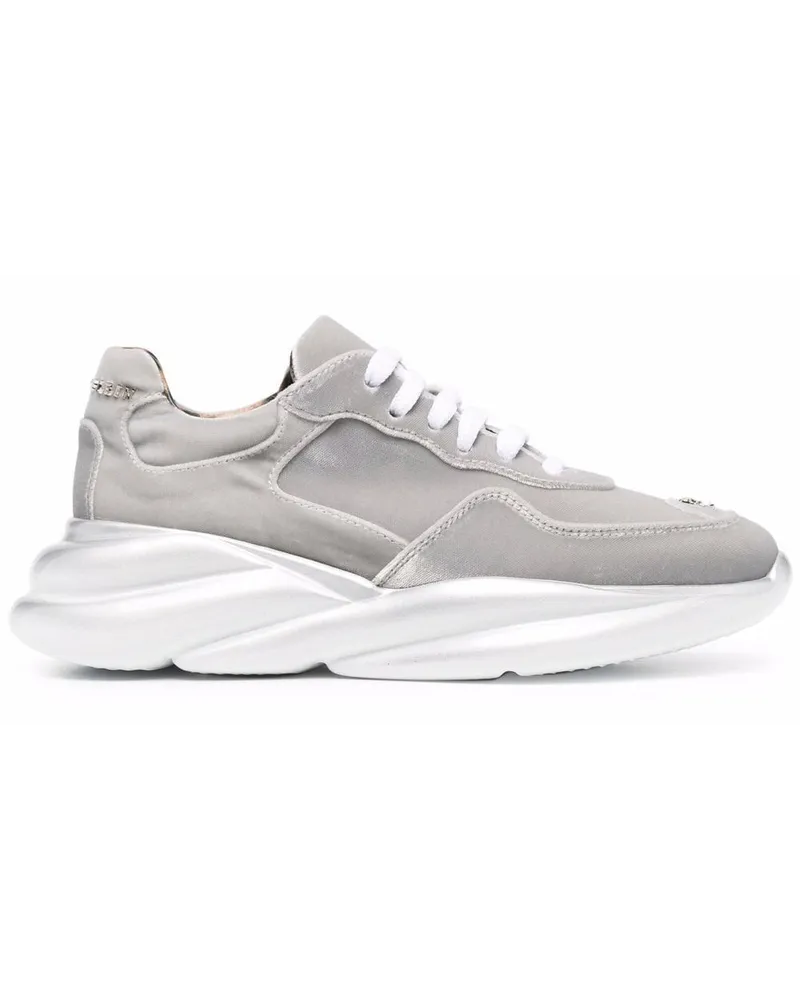 Philipp Plein Velvet Runner Sneakers im Metallic-Look - Silber Silber