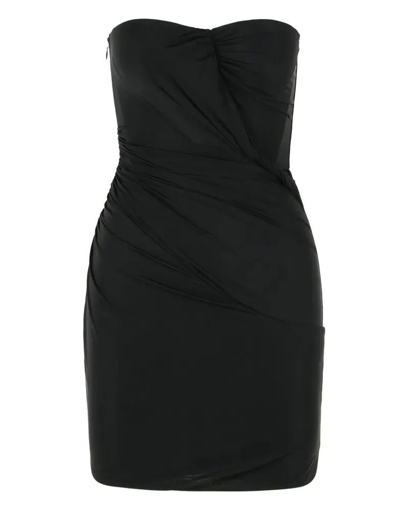 Blumarine strapless draped mini dress - Schwarz Schwarz