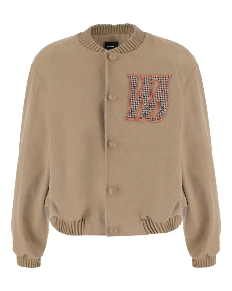 WE 11 DONE Klassische Bomberjacke - Nude Nude