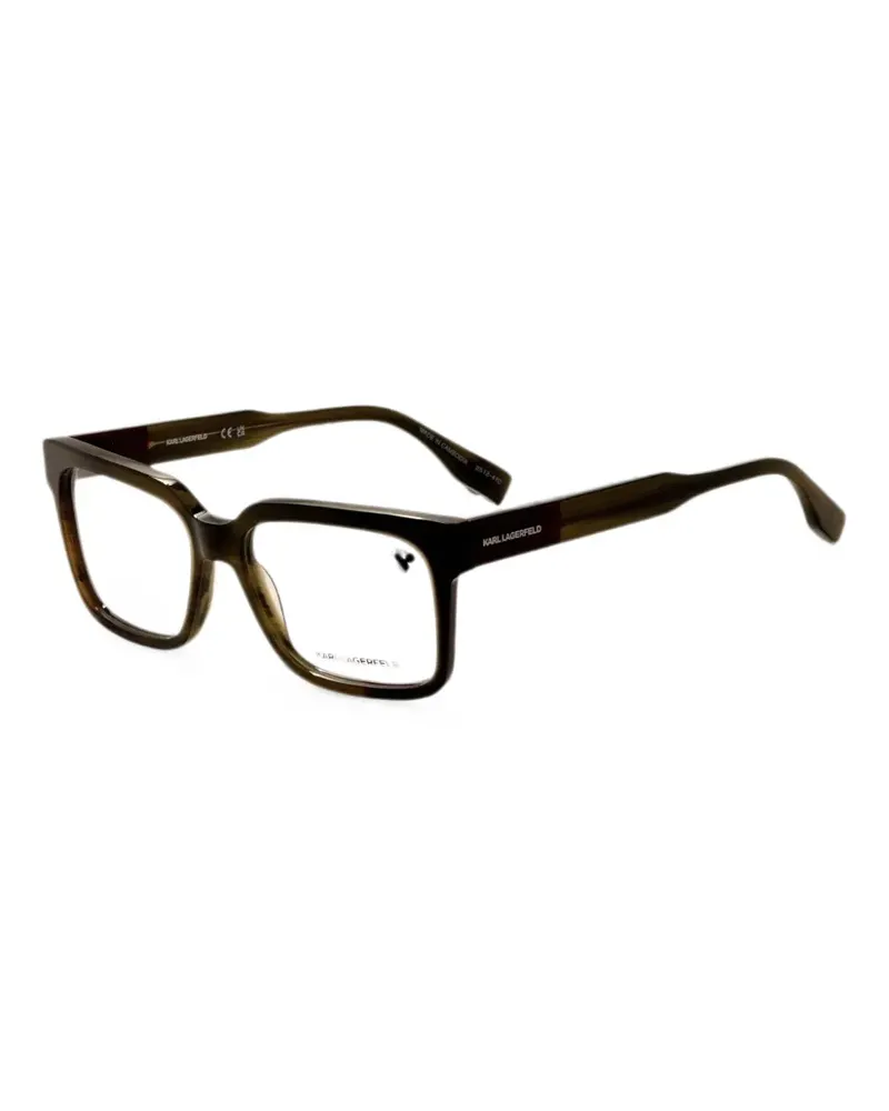 Karl Lagerfeld striped square-frame glasses - Braun Braun