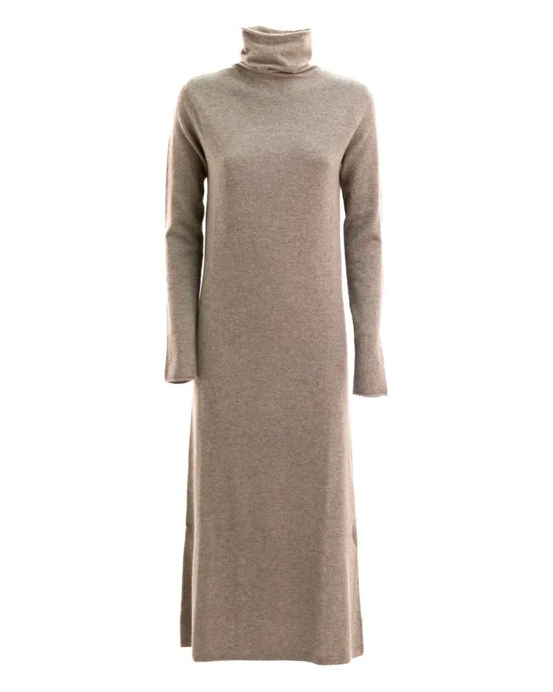 Lisa Yang Midikleid mit Rollkragen - Nude Nude