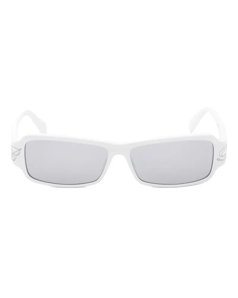 Blumarine Sonnenbrille mit eckigem Gestell - Weiß Weiß