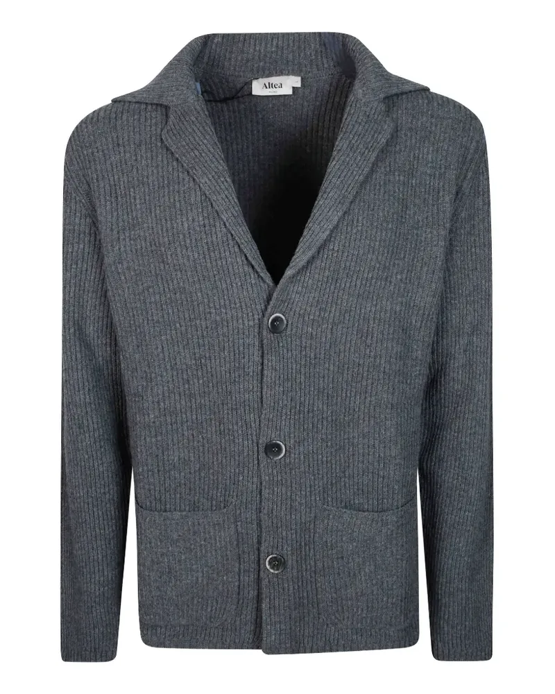 Altea Gerippter Cardigan mit Schalkragen - Grau Grau