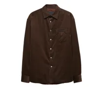 Hemd aus Cord mit aufgesetzter Tasche - Braun