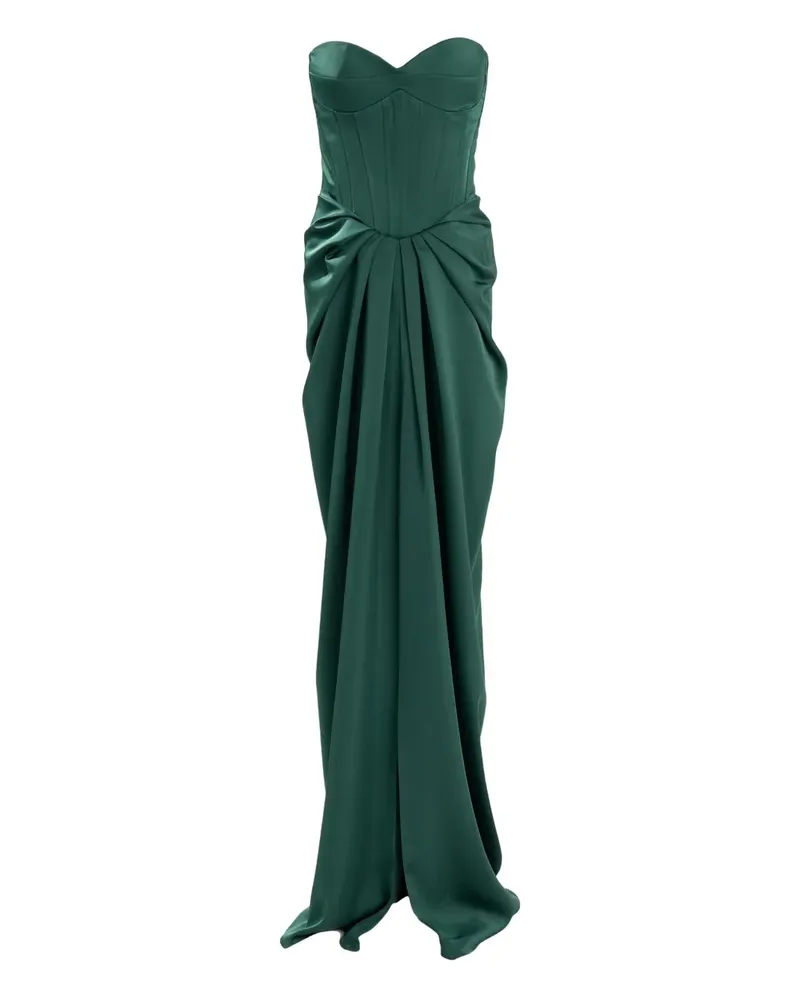 Ana Radu Maxikleid mit Corsage - Grün Grün