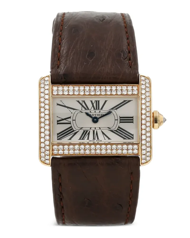 Cartier 2000s Tank Divan Armbanduhr mit Diamant 38mm - Weiß Weiß