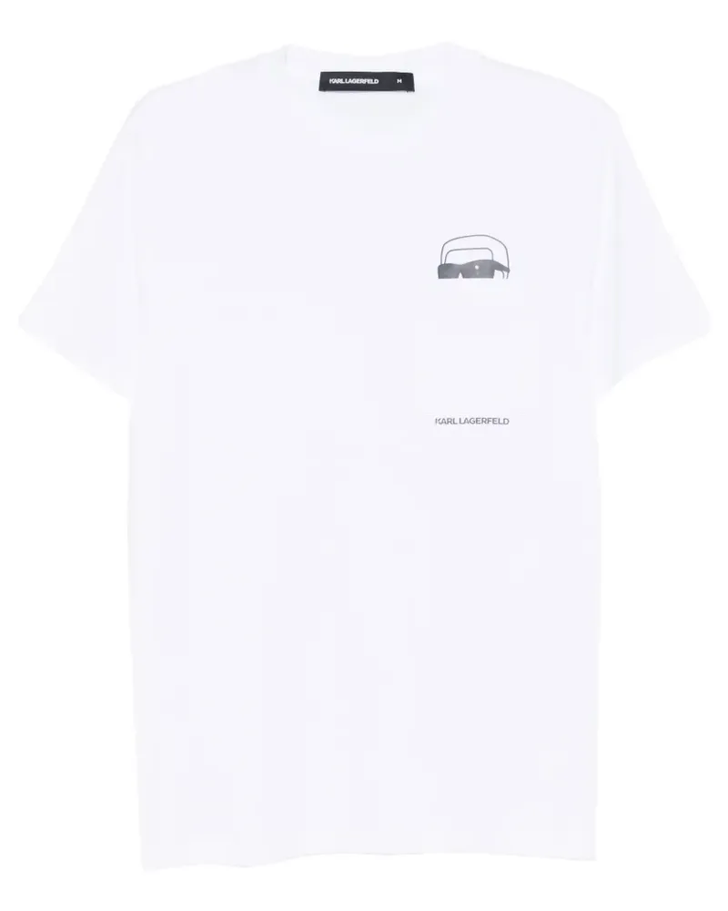 Karl Lagerfeld T-Shirt mit Logo-Print - Weiß Weiß